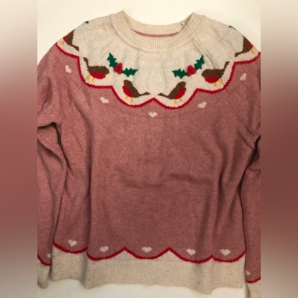 NWOT Boden Edie Holiday Fair Isle Crewneck Sweater - Picture 7 of 11